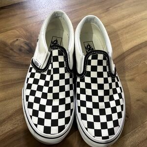 VANS Kid’s Checkered Slip-On Vans- Size 3